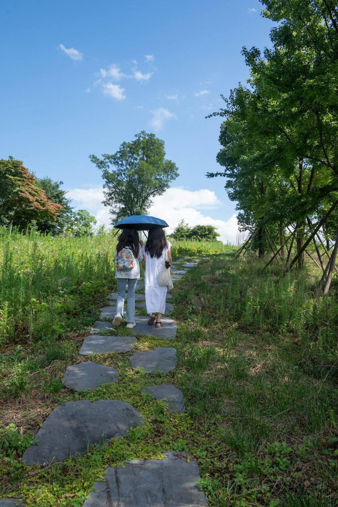 woman walking in nature